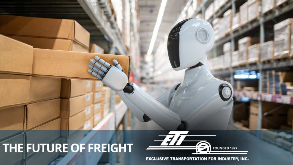 robot picking boxes in a warehouse for shipping logistics company