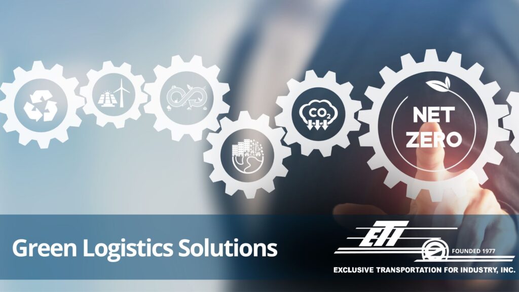 sustainable trucking graphic with net zero