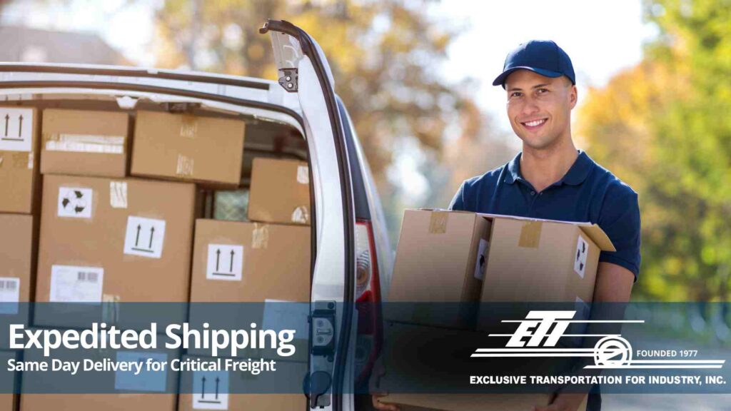 expedited shipping white van by ETI Trucking